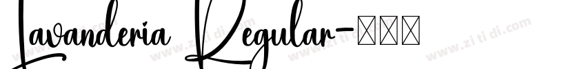 Lavanderia Regular字体转换